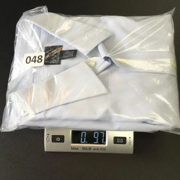 Jos. A. Bank Mens Blue Long Sleeve Button Down Shirt Size 17.5 34 NWT - Picture 9 of 10